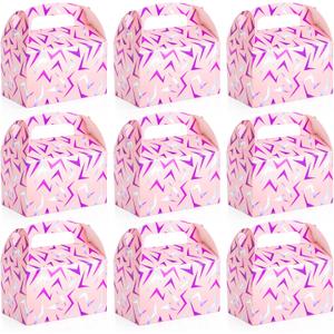 Marspark 24 Pack Kpop Birthday Party Favor Paper Gift Boxes Kpop Themed Treat Boxes for Anime Themed Birthday Party Decorations(Pink Lightning Crack)