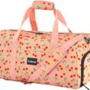 Goloni Cute Duffle Bag for Women, Gym Bag with Shoe Compartment, Lightweight Weekend Travel Duffel Bag,Overnight Bag with Wet Pocket (Cherry)