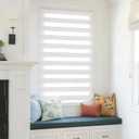 Cordless Zebra Blinds for Indoor Windows Blackout Roller Shades Free Stop, 29"W x 72"H