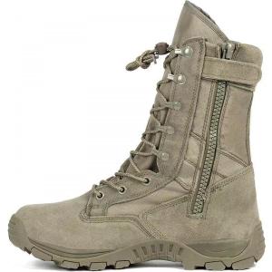 Mens 8 inch Tactical Military Combat Swat Desert Boots Hiking BootsTrekking Backpacking Outdoor Work Boots with Zipper, Size 45