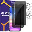 avakot-2 Pack Privacy Screen Protector for iPhone 11 6.1 inch with 2 Pack Camera Lens Protector, Anti Spy Private Tempered Glass Film for iPhone 11, Case Friendly, Bubble Free
