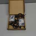 Yookeer 4 Pcs Curtain Rod Brackets Black Hand Forged Metal Curtain Rod Wall Holder Hanger Rustic Closet Support with Screws for 1.5in Diameter Rods Ceiling Wall Hook Drawer