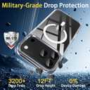 Anti-Yellowing Magnetic for iPhone 17 Pro Case with 1 Screen Protector [Mil-Grade Drop Protection] [Compatible with Magsafe] Shockproof Slim Transparent Protective Phone Case, Clear