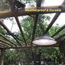 Solar Pendant Light with Remote Control, 300LM Dusk to Dawn Auto On/Off - 3 Color Temperatures & Adjustable Brightness, Waterproof Outdoor Hanging Light for Patio, Shed, Barn, Porch