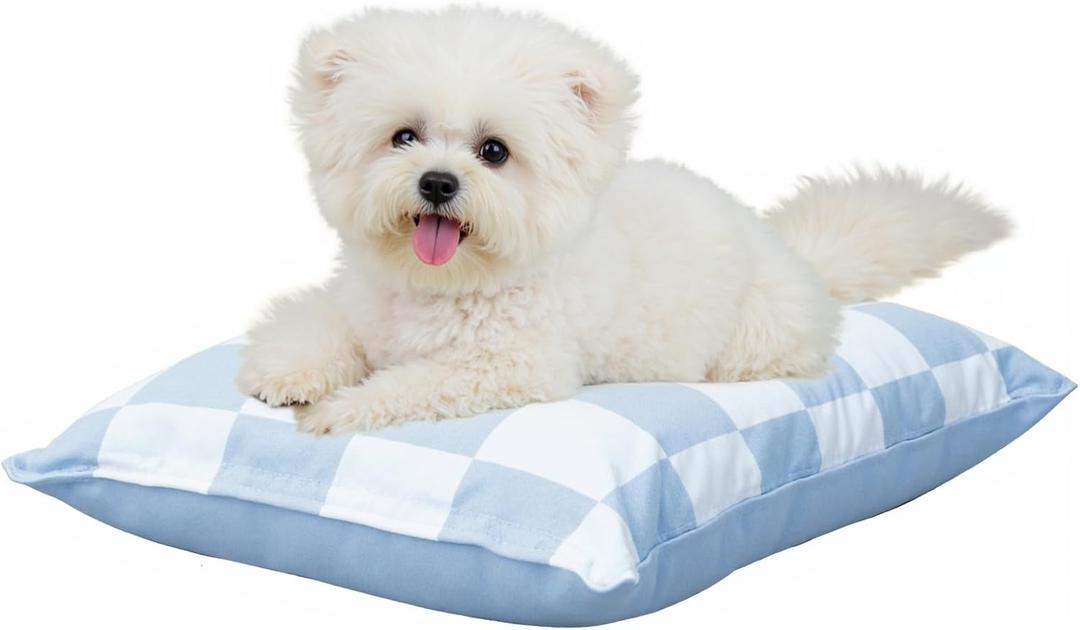 Dog Bed with Removable Washable Cover for Small Dogs Deluxe Plush Dog Crate Beds Comfy Kennel Pad Waterproof Lining and Blue Gel Memory Foam Memory FoamBlue 30 * 20 * 4in