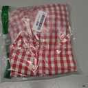 Verdusa Women's Gingham Plaid Shorts Bow Tie Split Elastic Waist Y2k Wide Leg Shorts Summer Vacation Outfits Picnic Clothes Red and White Plus XX-Large Plus