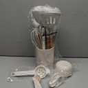 AVGPD Silicone Cooking Utensils Set, Silicone Utensils for Cooking, 446 Heat Resistant Kitchen Utensil Silicone Spatula Sets, Kitchen Gadgets for Non-Stick Cookware BPA FREE (Cream White)