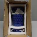 EFISPSS 6 Inch Pots for Indoor Plants,Ceramic Plant Pots,Planters with Drainage Hole and Saucer, Flower Pots Desktop Office Windowsill Decoration Gift Set of 2 - Sapphire Blue