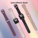 TiMOVO Sport Band Compatible with Apple Watch 42mm (Series 11/10) 41mm 40mm 38mm for Women Men (2025), Soft Silicone Replacement Strap for iWatch Series 9/8/7/6/5/4/3/2/1/SE 3 2 1, Black