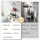 Shower Caddy Hanging, Never Rust Shower Organizer Hanging, Aluminum Shower Racks for Inside Shower with Hooks for Razor, Bathroom Organizers and Storage with Soap Holder, Bright Silver