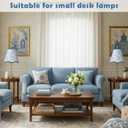 VIHOSE 2 Pcs Small Scalloped Lamp Shades Chandelier Lamp Shades 3 x 6 x 6 Inch Blue and White Linen Fabric Mini Scallop Lampshades with Trim Natural Tapered Lampshades for Wall Sconce Pendant Light