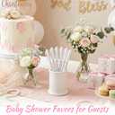 50 Pcs Baby Shower Pens for Guests, Baby Shower Favors for Guests, It's a Girl Floral Ballpoint Pens Bulk Retractable Black Ink Pen Pink Thank You Return Gifts for Gender Reveal Games Prizes Souvenirs