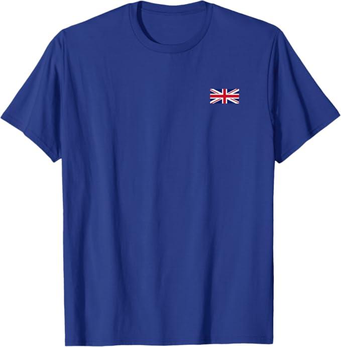 UK T Shirt Women Men Kids Left Chest Union Jack British Flag T-Shirt,XL