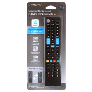 GE 4-Device Universal Samsung Replacement Remote, 2 Pack