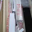 Full Size Bed Frame with LED Storage Headboard & 2 Storage Drawers, Velvet Upholstered Bed with Vertical Tufted Headboard Design, USB & Type-C Charging Ports, Wooden Slats Support, Noise-Free, Beige