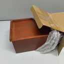 Heavy Slide-top Chess Pieces Storage Box Wooden Case Only 12.5 x 5.5 x 4 Inches with Flannel Lining with 2 Large Storage Compartments Hold a Set of Chess Pieces from 3.0" to 4.4"