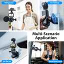 Tomat Pocket 3 Magnetic Mount Stand for DJI Osmo Pocket 3 Accessories Adapter Magnet Extension Suction Bracket Holder Vertical Surface, 180 Adjustable Handle with 1/4 Threaded