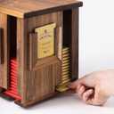 Rotating Tea Bag Organizer Acacia Wood 4-Sided Storage Box for Home or Office, Standard