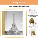 upsimples 20x30 Picture Frame Gold 3 Pack, Scratch-Proof Poster Frames 20 x 30 for Photo Gallery - Slide-In Strips, Horizontal or Vertical Wall Mounting