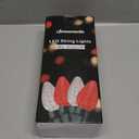 C7 LED Christmas String Lights, 25.16FT 50 LED Connectable Outdoor Indoor Decorative Light Strand, Red & White Xmas Holiday Lights for House, Christmas Tree, Patio, Party Decoration, UL Listed