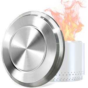 Fire Pit Lid for Solo Stove Bonfire,19.5 Inch Stainless Steel Fire Pits Cover, Anti-Rust and Waterproof Fire Pit Accessories for Outdoor Fire Pits and Camping Accessories