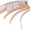 GSE Games & Sports Expert Set of 4 Playing Cards Holders, Wooden Playing Card Racks, Curved Playing Card Trays for Bridge, Hand & Foot, Rummy, UNO Card Games (17.5-Inch), 17.5 x 1.4 x 0.38 inches