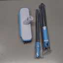 Floor Scrubber with Long Handle, 2 in 1 Scrubbing Brush Stiff Bristle Shower Cleaning Brush for Bathroom, Kitchen, Tub, Carpet, Grout, Tile(Blue)