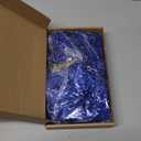 Geosar 24 Christmas Glitter Artificial Poinsettia Flowers Xmas Poinsettia Artificial Wedding Flowers Decorations Xmas Tree Ornaments with Clips for Party Favors, 6 Inch, 4 Inch, 3 Inch (Royal Blue)