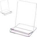 SANRUI Acrylic Display Easel with 2.7''Ledge,2PC Clear Book Display Easel HolderDisplay Stand for New Book Releases , Book Stand for Displaying Tablets, Magazines,Notebooks CDs,iPad,etcA4 Size