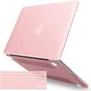 IBENZER Compatible with MacBook Pro 13 Inch Case 2015 2014 2013 end 2012 A1502 A1425, Hard Shell Case with Keyboard Cover for Old Version Apple Mac Pro Retina 13, Rose Quartz, R1301RQ+1 N
