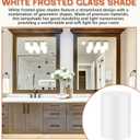 Teenyyou 3 Pcs White Frosted Glass Shade Replacements for Pendant Light Fixtures Glass Lamp Shade Cover, 1-5/8 Inch Fitter E26 Base, 4"w x 6"h, Replacement Lamp Globe for Chandelier Wall Sconce