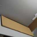 4 ft. Short Brown Temporary Cardboard Folding Screen - 4 Panels