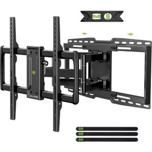 USX MOUNT Heavy Duty Full Motion Sliding TV Wall Mount for 42-97 Inch TVs up to 150 lbs, Wall Mount TV Bracket for Wood Studs 12/16/18/24 inch, Swivel & Tool-Free Tilt, Max VESA 600x400mm