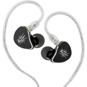 Kiwi Ears Belle in-Ear Monitor, 10mm DLC Diaphragm Driver Earphone, HiFi Wired Earbuds with Detachable Silver-Plated 2-Pin Cable for Audiophile Gaming (Without Mic, Black)