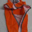 SlowTon Dog Raincoat, Adjustable Dog Rain Jacket Clear Hooded Double Layer, Waterproof Poncho with Reflective Strip Straps and Storage Pocket for Medium Dogs Puppies(OR M)