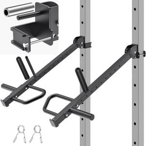 SELEWARE Adjustable Lever Arms Jammer Arms for 2'' x 2'' and 3'' x 3''Power Racks, Heavy Duty Versatile Lever Arm Attachment for Gym Rows, Pushes, Deadlifts, Belt Squats, Curls and More
