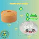 Lemoneon Glitter Dumpling Squishy Mystery Box 2 Pcs - 2026 Upgraded Dumplings Squishes for Adults Teens Squeeze Easter Basket Stuffers & Stocking Stuff Shocked Confused White and Gold