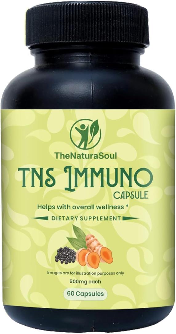 Herbal Capsules with Black Cumin, Turmeric & Black Pepper Extract | Plant-Based Daily Wellness Formula | GMO Free | 500 mg per Capsule, 60 Capsules