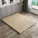 Floor Bed Frame Japanese Bed Frame Foldable Slatted Bed Base Wooden Floor Platform Guest Tatami Mat, Size: C-Full