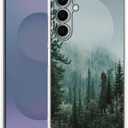 Woods Forest Landscape Phone Case Compatible with Samsung Galaxy S25,Mist Forest Mountain Sunrise Sunset Pattern,Soft TPU Shockproof Case for Galaxy S25
