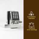 Cielsa Dawn Electronic Door Lock with Door Handle,Keypad Door Lock with Handle,Smart Locks for Front Door Keyless Entry Digital Knob with Code-Fob-Key(Brushed Nickel,1pack)