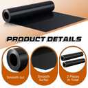 Pangda 2 Rolls 16 ft x 20 Inches Black Under Deck Drainage System Bulk Hdpe Waterproofing Membrane Trough Black Rain Deck Drainage System Trough Unders Systems Outdoor for Underdeck Ceiling