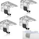 4 PCS Replacement Brackets for Cordless Blinds Metal Clip Mounting Bracket 1" (25mm) PVC Honeycomb Pleated Shades Window Shade Holder Hardware Plastic Headrail Easy Installation