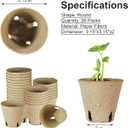 26 Pcs Peat Pots, Biodegradable Pots for Seedlings with Drain Holes, Garden Plant Nursery Pots for Plants, Vegetables,Fruits and Herb (26)