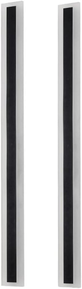 2-Pack 47.25-Inch Black LED Outdoor Wall Light 29W 3000K Waterproof IP65 Wall Washer for Porch Garage Patio Courtyard Walkway Front Entrance Exterior Modern Lighting Fixture