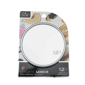 Jacent Dip & Dab 12X Magnification Cosmetic Mirror with Suction Cups, 5 Inch