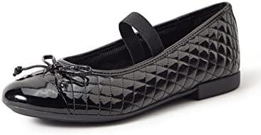 Geox Girls Plie 48 Mary Jane Flat, Black, 12 Little Kid