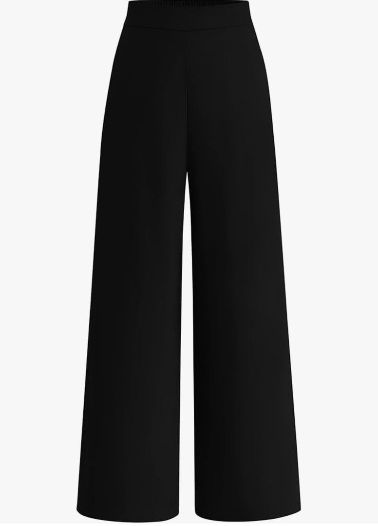 BTFBM Womens Wide Leg Pants Dressy Casual Elastic High Waisted Palazzo Business Lounge Trousers with Pockets 16