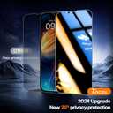 TOCOL for iPhone 16e / iPhone 13 Privacy Screen Protector True 25Anti Spy 9H+ Hardness Tempered Glass for iPhone 13 Full Coverage Screen Protector Easy Installation 2 Pack