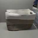 OIAHOMY 108L Large Cotton Rope Basket, Rectangle Woven Baskets for Storage, Nursery Blanket Storage Living Room, Toy Basket With Handle-25x16x16-Gradient Yellow